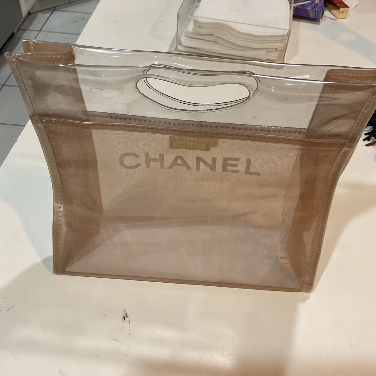 CHANEL GOLD CCロゴ クリアバッグ シャネル クリアバッグ & ハンドバッグ 女性用 | eBay
