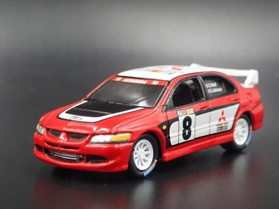 1999-2007 Mitsubishi Lancer Evolution Evo IV Rosso 1:64 Scala Diecast Vettura - Immagine 1 di 4