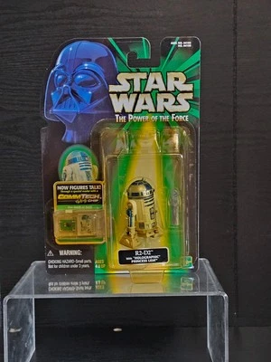 STAR WARS POTF COMMTECH R2-D2 CON PRINCESA HOLOGRÁFICA LEIA DAÑADA Foto 1 de 4