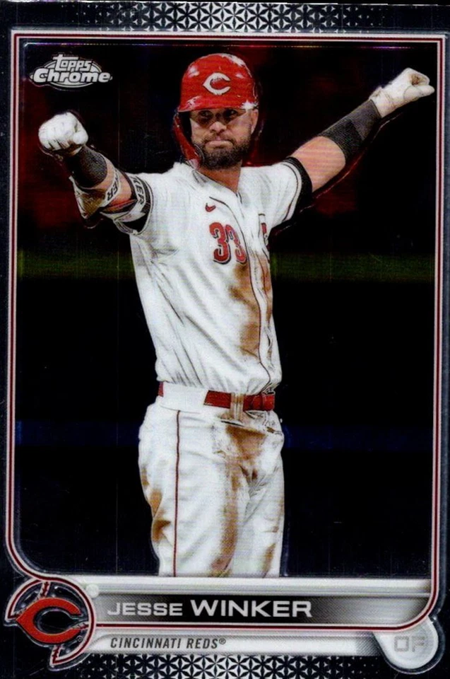 2022 Topps Chrome Jesse Winker Cincinnati Reds #21 - Image 1 of 2