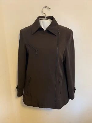 Chaqueta Moto Francesa Vertigo Paris Mujer Asimétrica Cremallera Color Marrón Talla M Foto 1 de 4