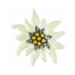 Edelweiss Flower German Pewter Pin Made in Germany New Brooch - Picture 1 of 2