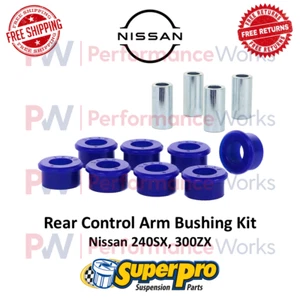 Superpro Rear Control Arm Bushing Kit Polyurethane Blue For Nissan 240SX / 300ZX - Picture 1 of 7