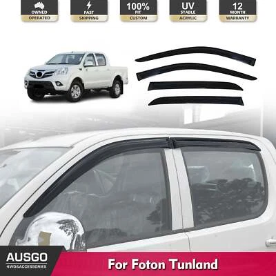 AUSGO Luxury Weather Shields for Foton Tunland 2013-Onwards Weathershields - image 1 of 4