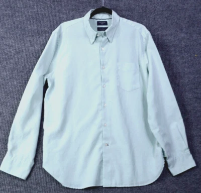 Dockers Shirt Adult Large Dress Green Rayon Oxford Button Down Career  Work - Image 1 of 4