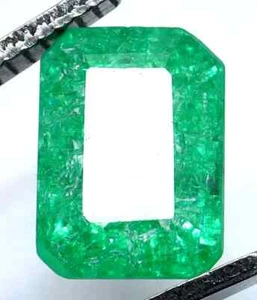 Piedra preciosa de mayo de 7,75 quilates con certificación de esmeralda verde natural corte con regalo gratis - Imagen 1 de 8