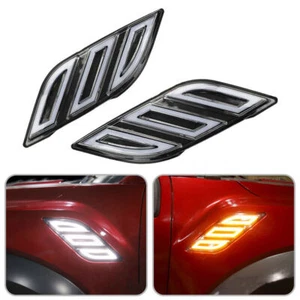Fender Vent LED DRL Side Marker Light Turn Signal Fit For Ford F150 Raptor 17-19 - Picture 1 of 14
