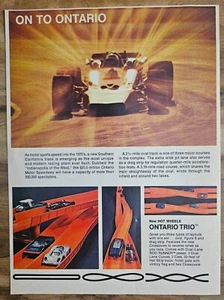 VINTAGE 1970 REDLINE HOT WHEELS ONTARIO TRIO CARABO PORSCHE ADVERTISEMENT - Picture 1 of 1