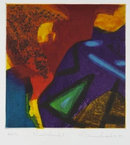 Ulli BRUNNSCHWEILER New Island I - abstract art, original signed print - Picture 1 of 3