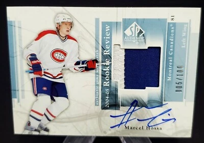 2004-05 SP Authentic Rookie Review Autographed Patches #RR-MH Marcel Hossa 5/100 - Image 1 of 2