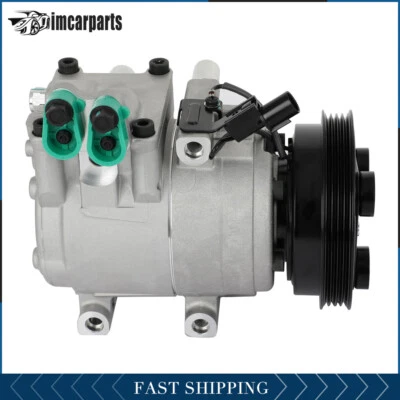 Compresor de aire acondicionado con embrague para Hyundai Accent 2001-2005 L4 1,6 L 9770125100 Foto 1 de 4