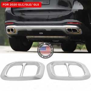 For 2020 GLC GLE GLS AMG Style Quad Exhaust Mullfer Tips Tailpipe Cover Sport - Picture 1 of 7