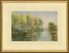 20th Century Watercolour - The River Landscape