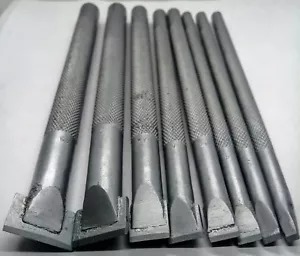 Carbide tips Chisel for stone with knurled handle.Set of 8 Elite Chisel (4-24mm) - Picture 1 of 11