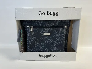 Baggallini Go Bagg RFID Wristlet Square Crossbody Event Travel Midnight Blossom - Bild 1 von 4