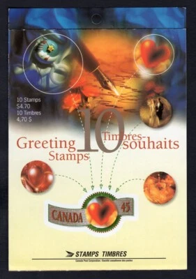 Canada 1996 Greetings Booklet BK#190b 45¢ + stickers, Mint MNH Sc 1601a - Image 1 of 4
