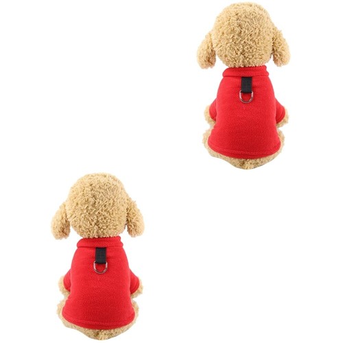 VETEMENTS 2 pezzi peluche animale domestico caldo due gambe cappotto pile polare cane vestiti invernali costume