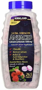 Kirkland Signature Ultra Strength Antacid Calcium Carbonate 1000 MG Assorted Ber - Picture 1 of 2