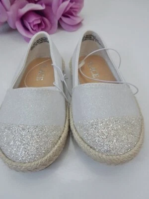THE CHILDREN'S CHILDRENS PLACE TODDLER GIRL GLITTER ESPADRILLES SLIP ON SHOES 5T - Image 1 of 4