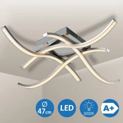 Lampadario Plafoniera 15W Luce Bianco Caldo 3000K 1200lm Design Moderno Metallo - Immagine 1 di 4