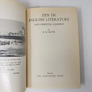 Zen in English Literature and Oriental Classics by R.H. Blyth (1942, Hardcover) - Picture 1 of 7