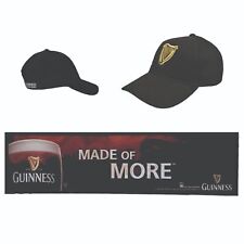 GUINNESS MADE OF MORE 1 x RUBBER BACKED FABRIC BAR MAT 25x90cm + EMBROIDERED CAP