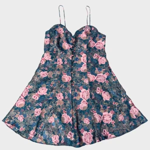 Vintage Victoria’s Secret Slip Dress Womens M Floral Chemise Coquette Gold Label - Picture 1 of 8