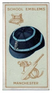 Tarjeta emblemas escolares Black Cat Cigarettes Manchester #24 de 50 - Imagen 1 de 2