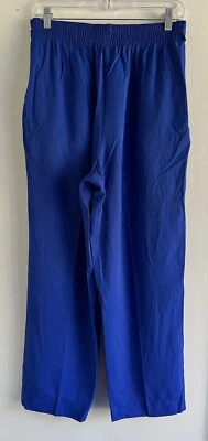 Russ Pants Women’s 14 Blue Union Made USA Polyester Pockets Vintage Stretch - Image 1 of 4