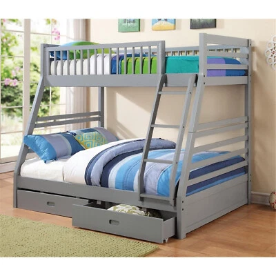 Litera completa Coaster Ashton doble con 2 cajones y escalera adjunta Cappuc Foto 1 de 2