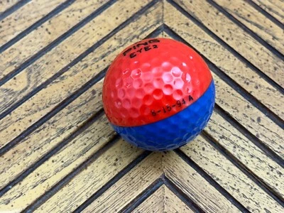 RARO ~ PING EYE 2 ~ ROJO Y AZUL ~ 8-15-94 Pelota de Golf Fecha de Prueba #4 Colección Foto 1 de 4
