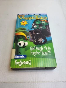 VeggieTales - God Wants Me to Forgive Them VHS Christian Cartoon - Imagen 1 de 3