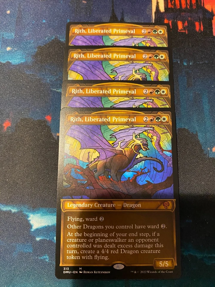 MTG Dominaria United Rith Liberated Primeval Showcase x 4 - Image 1 of 1