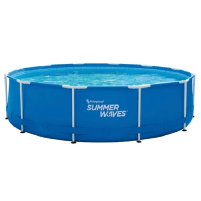 POLYGROUP Weiße Poolfolie passend zum Aldi Summer Waves Pool 3,66 x 0,84m mit SFX-Pumpe