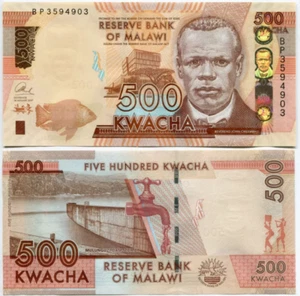 2017 MALAWI 500 Kwacha BANKNOTE CURRENCY UNC - Picture 1 of 1