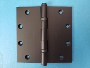 Baldwin 1051.190.I Satin Black 5" x 5" Square Corner Brass Ball Bearing Hinge - Picture 1 of 6