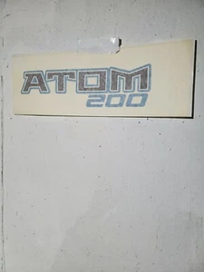 2> ATOM 200  VINYL. DECALS 17" X 4 3/4" COLOR: BLUE/BLACK/WHITE. NEW XX4. - Picture 1 of 1
