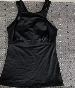 Athleta Tankini Top Underwire 34 D DD Black - Picture 1 of 5