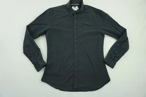 Topman Shirt Mens XL Black Button Down Long Sleeve Collared - Picture 1 of 9