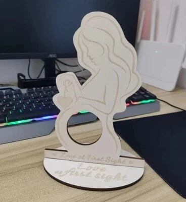 Ultrasound Photo Frame - Wooden Desk Mantle Shelf Gift Expectant Moms 8" Tall - Image 1 of 4