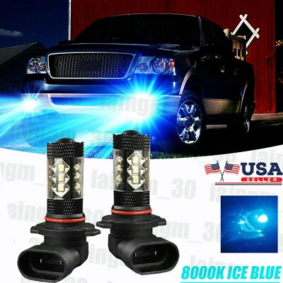 2x 9145 9140 LED Fog Light Bulbs For 1999-2019 Ford F-150 F150 8000K Ice Blue - Image 1 of 4