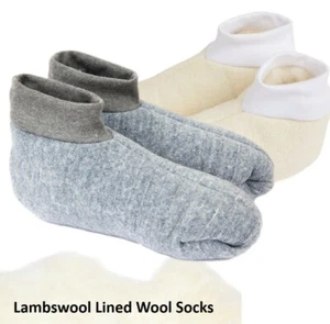 ORIGINALS UGG AUSTRALIA Lambswool Lined Slipper Socks Mens Womens Footwarmers - Picture 1 of 8