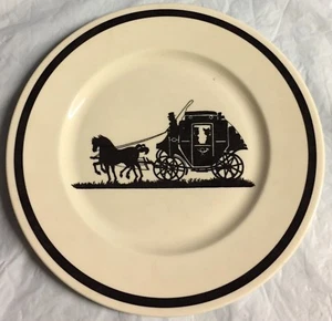 Stage Coach Silhouette Plate Syracuse China - Picture 1 of 4
