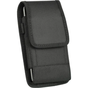VERTICAL NYLON RUGGED POUCH CLIP BELT LOOP PHONE CASE FOR IPHONE 6 PLUS PRO MAX - Picture 1 of 8