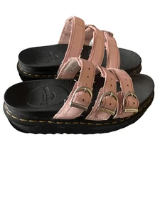 Dr Martens Womens Black Pink 3-Strap Design Open Toe Blaire Slide Sandals Size 5 - Picture 1 of 10