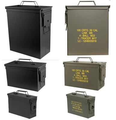 Bundeswehr Munitionskiste Metall – US BW Transportbox für Munition & Werkzeug - Bild 1 von 4