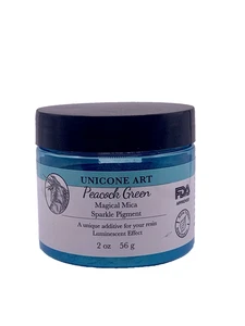 Peacock Green Mica Powder Pigment 2Oz  (56g) Multipurpose DIY Cosmetic Grade #9 - Picture 1 of 2