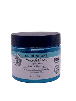 Peacock Green Mica Powder Pigment 2Oz  (56g) Multipurpose DIY Cosmetic Grade #9 - Image 1 of 2