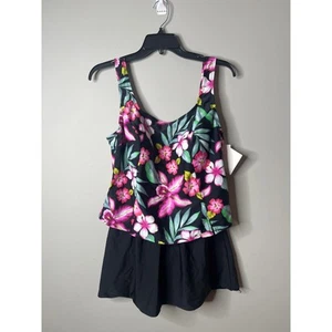Indigo Bay Floral One Piece Swimsuit New 14 - Picture 1 of 4