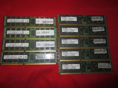 Lot of 19pcs Samsung,Elpida,Micron,8GB/16GB 2Rx4 DDR3-1333/1600Mhz Server Memory - Image 1 of 4